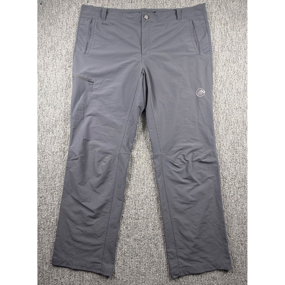Mammut SOFtech Hiking Pants Mens 42 Gray‎ Softshell Outdoor Trousers 1020-11750